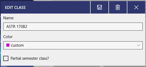 Screenshot of class color picker