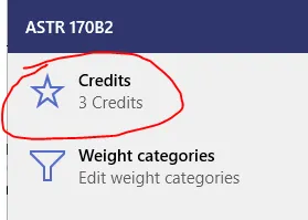 Selecting credits