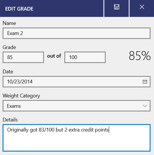 Extra credit on an assignment