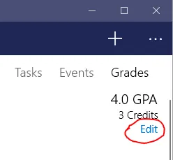 Clicking edit button